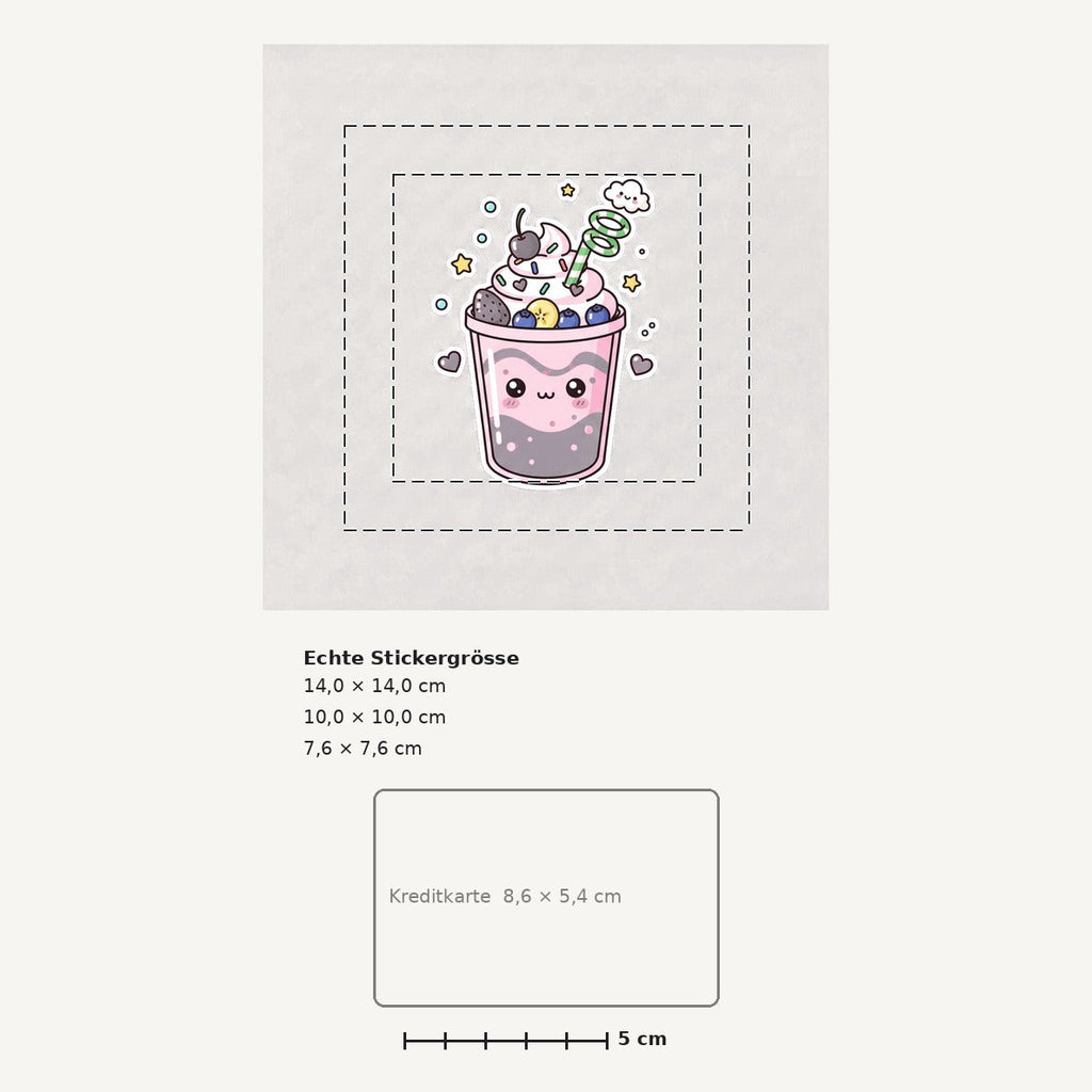 Grössenvergleich – Sticker «Smoothie» · 1 Stück