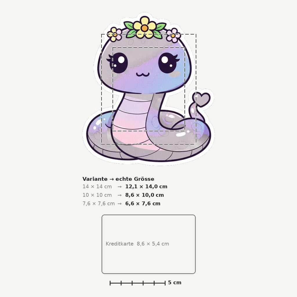Grössenvergleich – Sticker «Snake» · 1 Stück