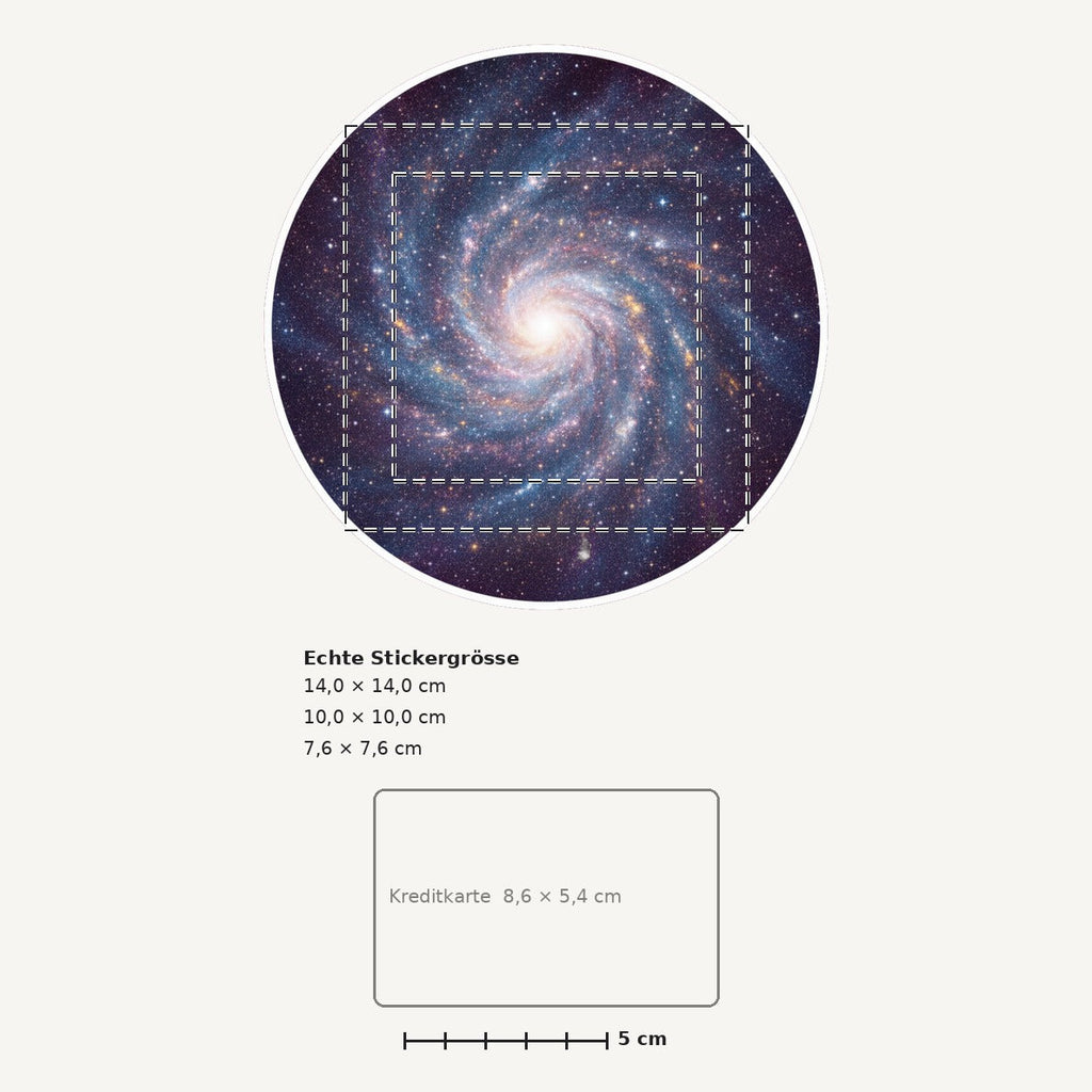 Grössenvergleich – Sticker «Star Cluster» · 1 Stück