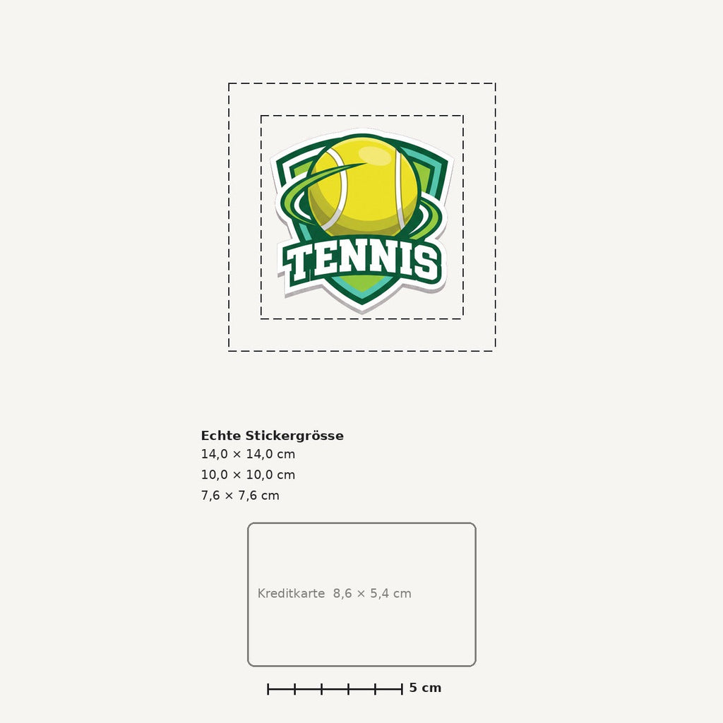 Grössenvergleich – Sticker «Tennis Ball» · 1 Stück