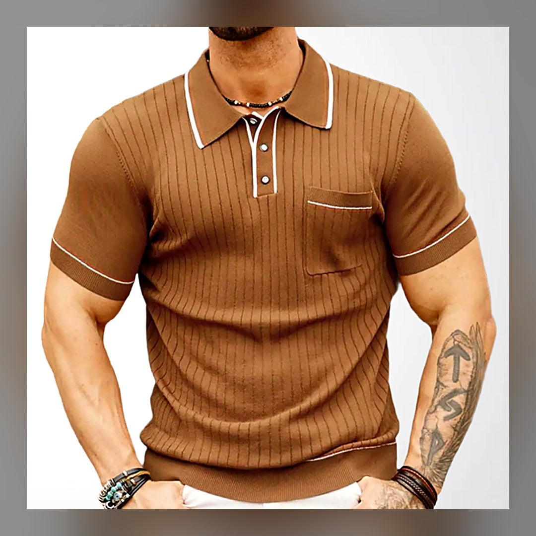 LuxeStyle-Edit · Herren Business-Poloshirt – gestrickte Ice-Silk, kühlend (M–3XL, 2 Farben)