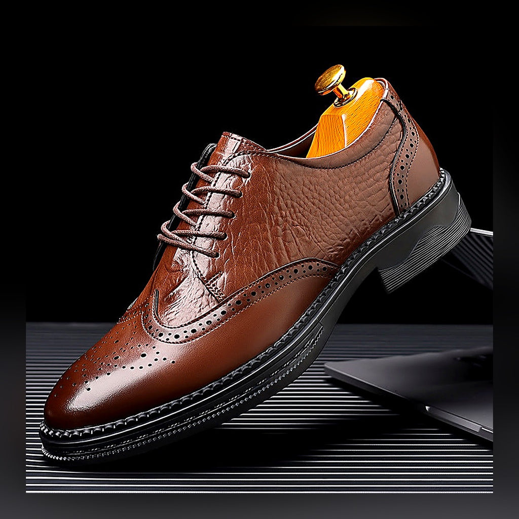 LuxeStyle-Edit · Herren Leder-Slipper · elegant, zum Reinschlüpfen (Business & Freizeit)