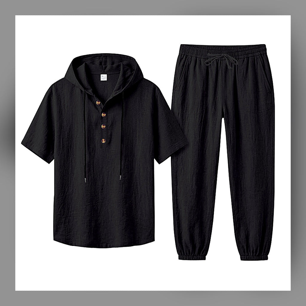 LuxeStyle-Edit · Herren-Set «Costa» · Kapuzen-Shirt + Jogger
