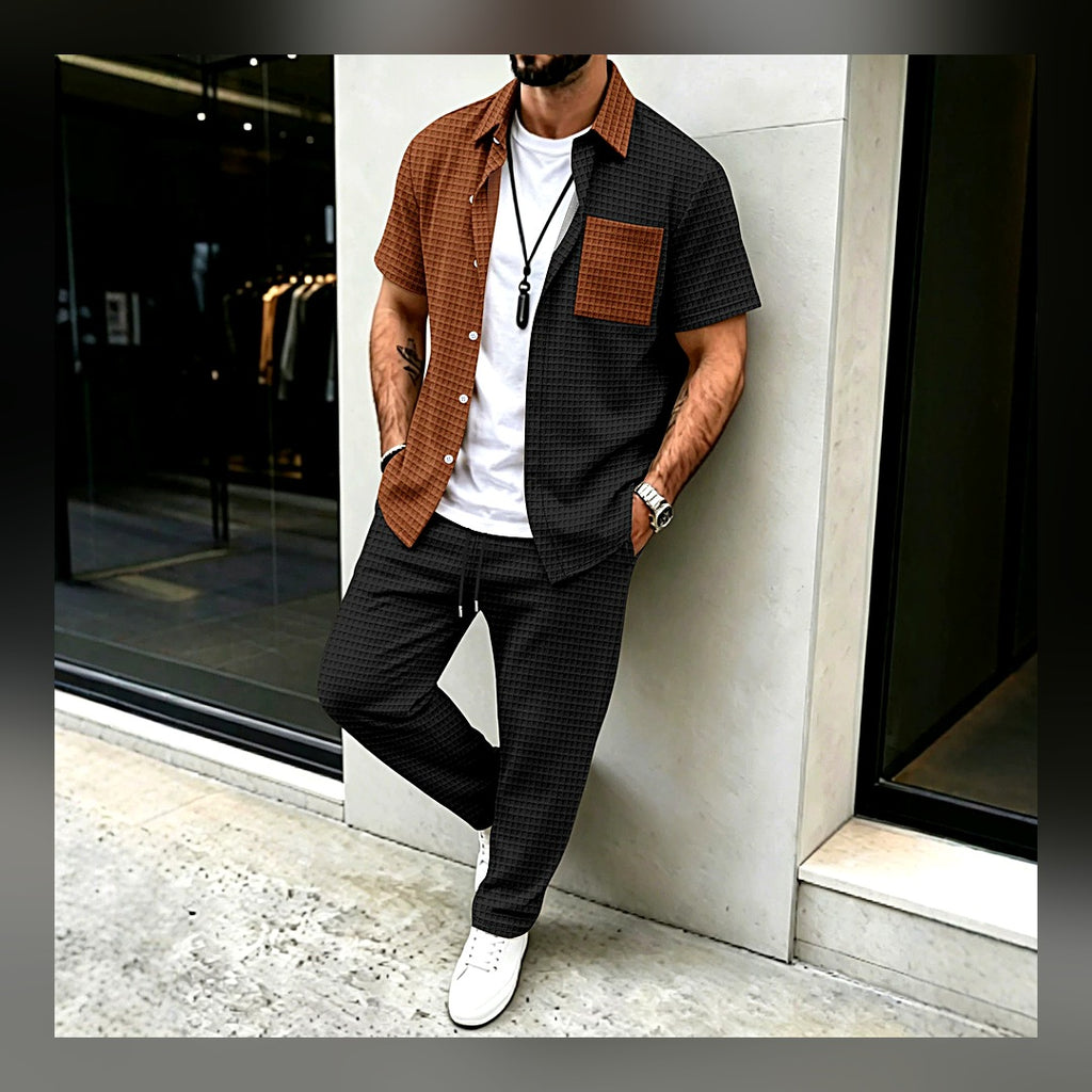 LuxeStyle-Edit · Herren-Set «Resort» · Kurzarm-Hemd + Hose