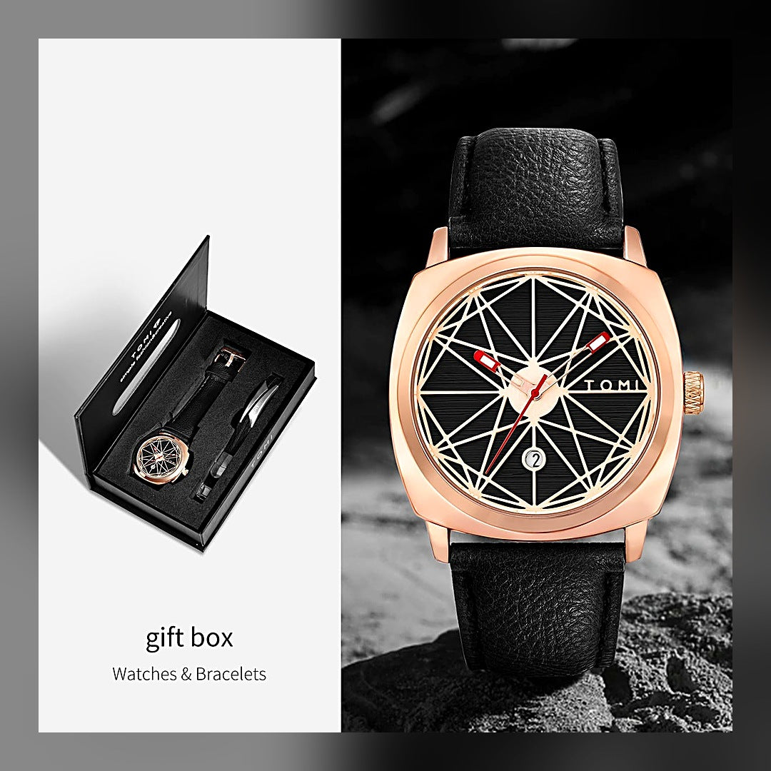 LuxeStyle-Edit · Herrenuhr-Set «Magnate» – Quarz + Armband