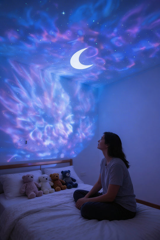 Galaxy Aurora LED-Projektor - Schlafzimmer-Decken-Projektion Demo