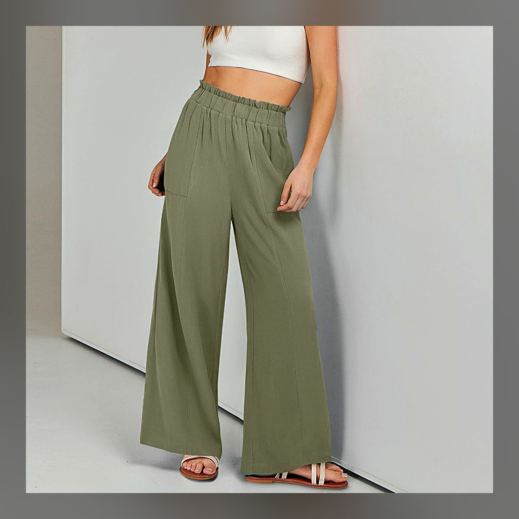 LuxeStyle-Edit · High-Waist-Hose «Lina» · Wide-Leg & fliessend (Damen, S–2XL)