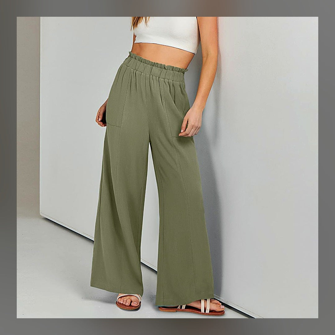 LuxeStyle-Edit · High-Waist-Hose «Lina» · Wide-Leg & fliessend (Damen, S–2XL)