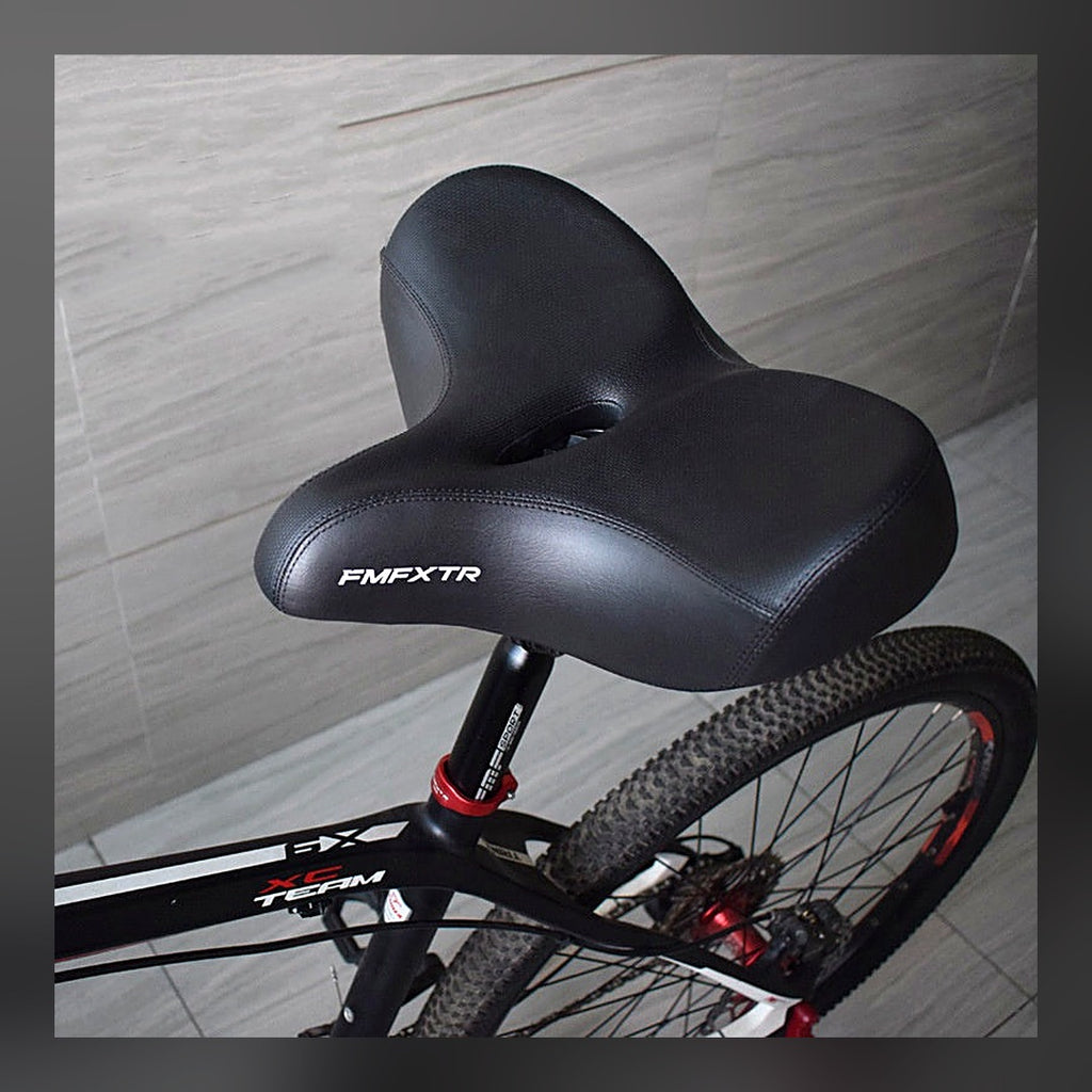 LuxeStyle-Edit · Komfort-Fahrradsattel XXL – extrabreit, gefedert, ergonomisch gepolstert