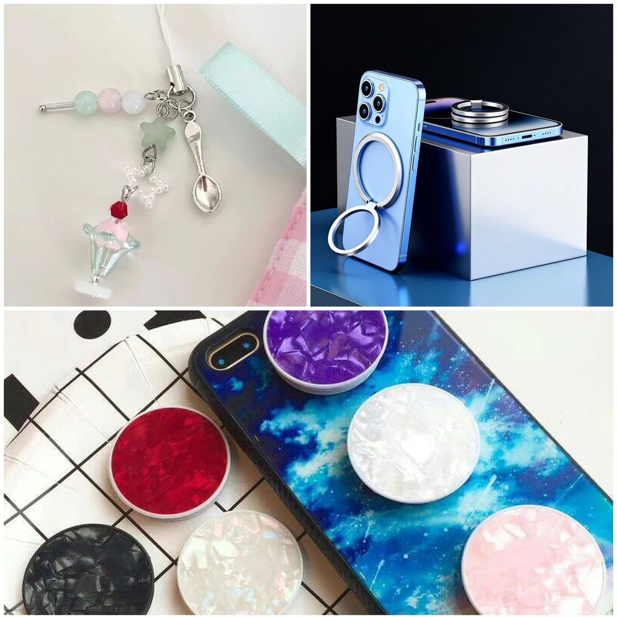 Handy-Makeover-Set mit Charms, Grip und MagSafe-Halter