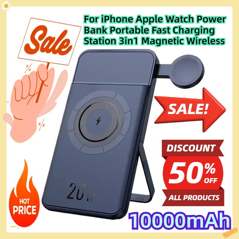Magnetischer MagSafe Powerbank 10000mAh · 20W Fast Charge – LuxeStyle Schweiz