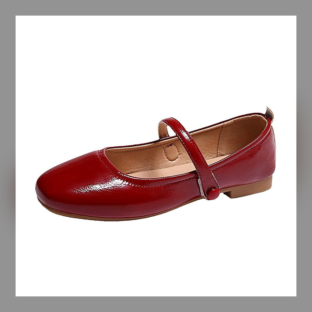 LuxeStyle-Edit · Mary-Jane-Ballerina «Dolce» · Lack, mit Riemchen