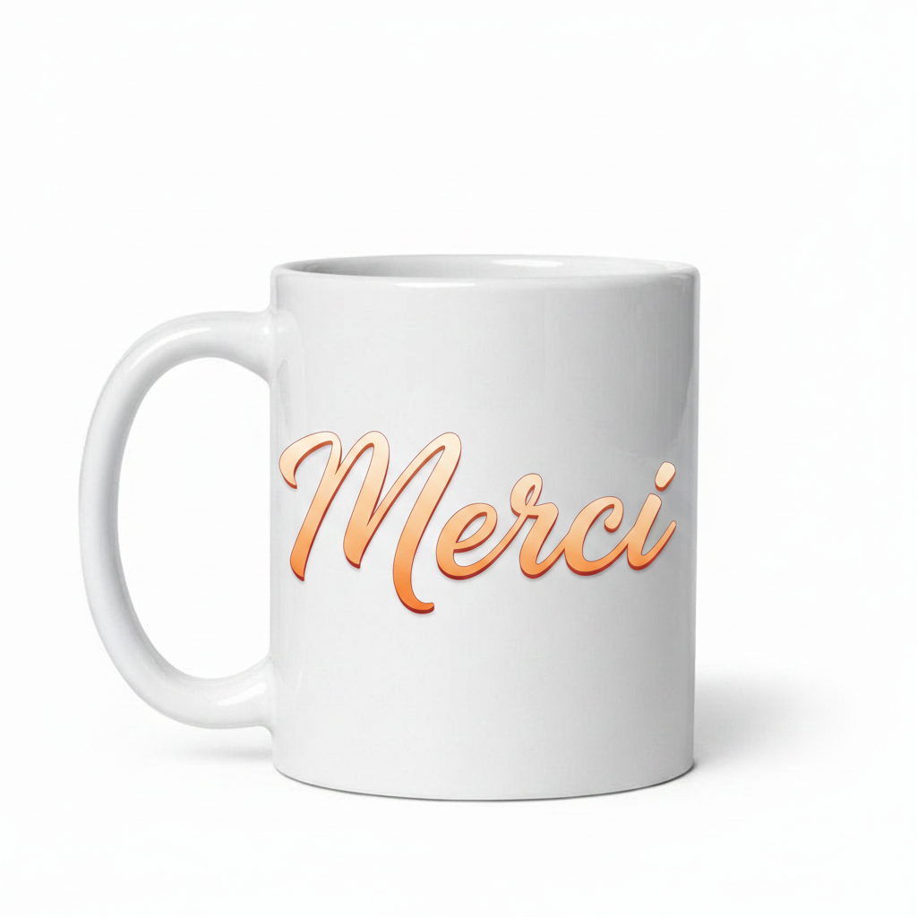 Tasse «text-merci»