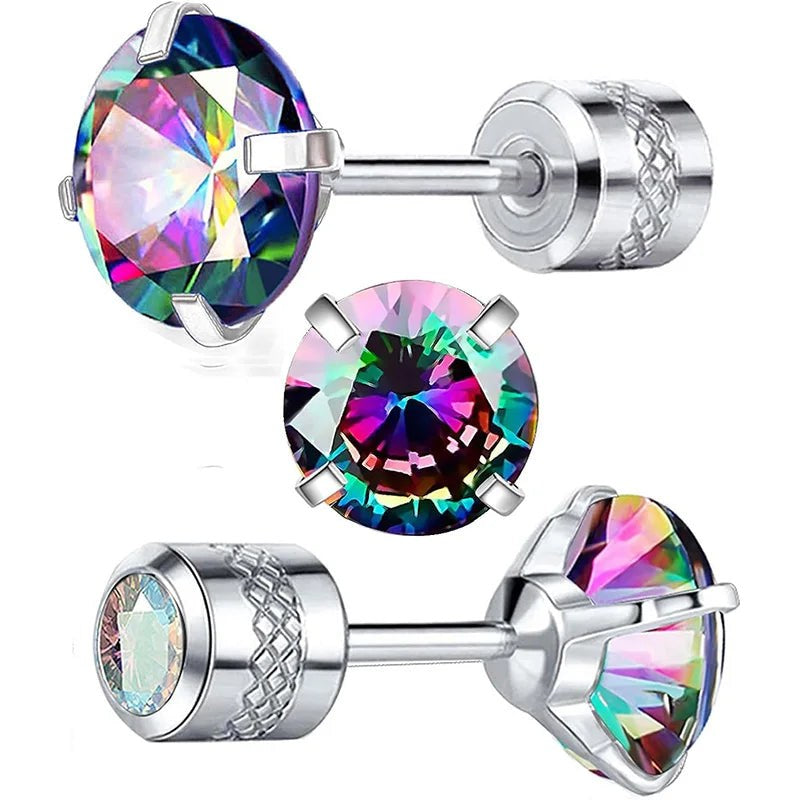 Ohrstecker-Set · Zirkonia 6-Paar Edelstahl – LuxeStyle Schweiz
