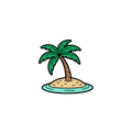 Sticker «Palm Island»