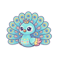 Sticker «Peacock»