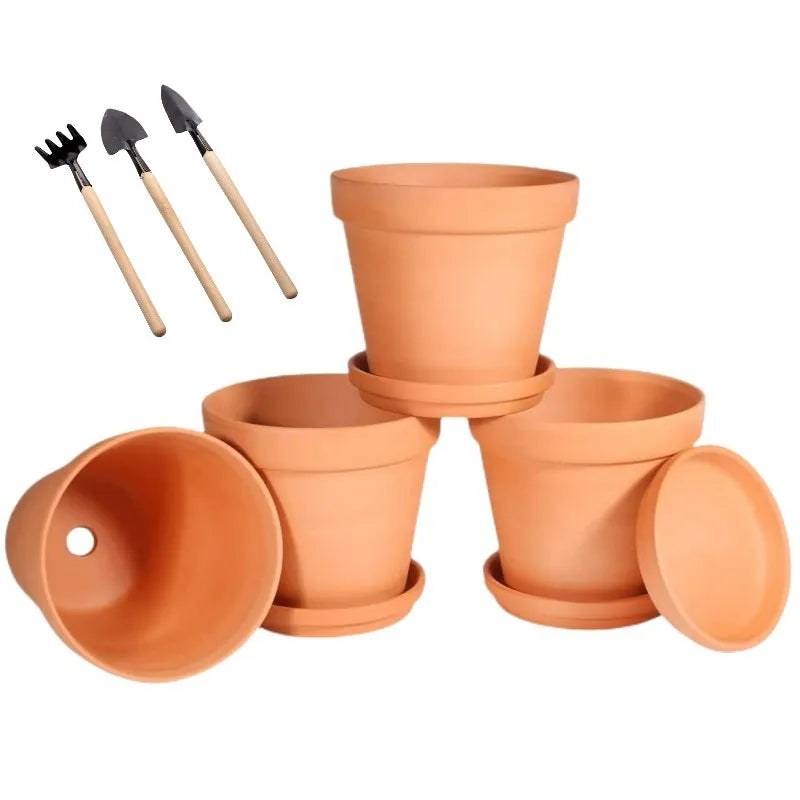 Pflanzentöpfe 3er-Set Keramik · Minimalistisch mit Bambus-Untersetzer – LuxeStyle Schweiz