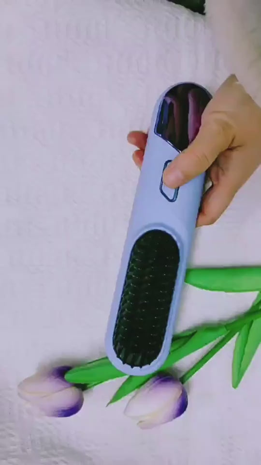 Kabelloser 2-in-1 Glättkamm mit Ionen-Pflege