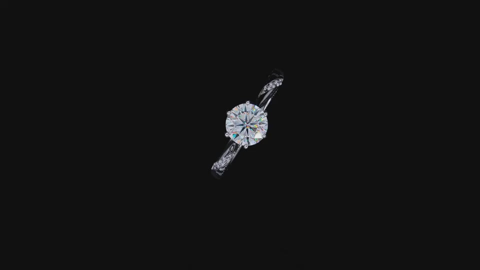 Moissanit-Verlobungsring «Solitär» 1 ct · 925 Silber D-VVS1