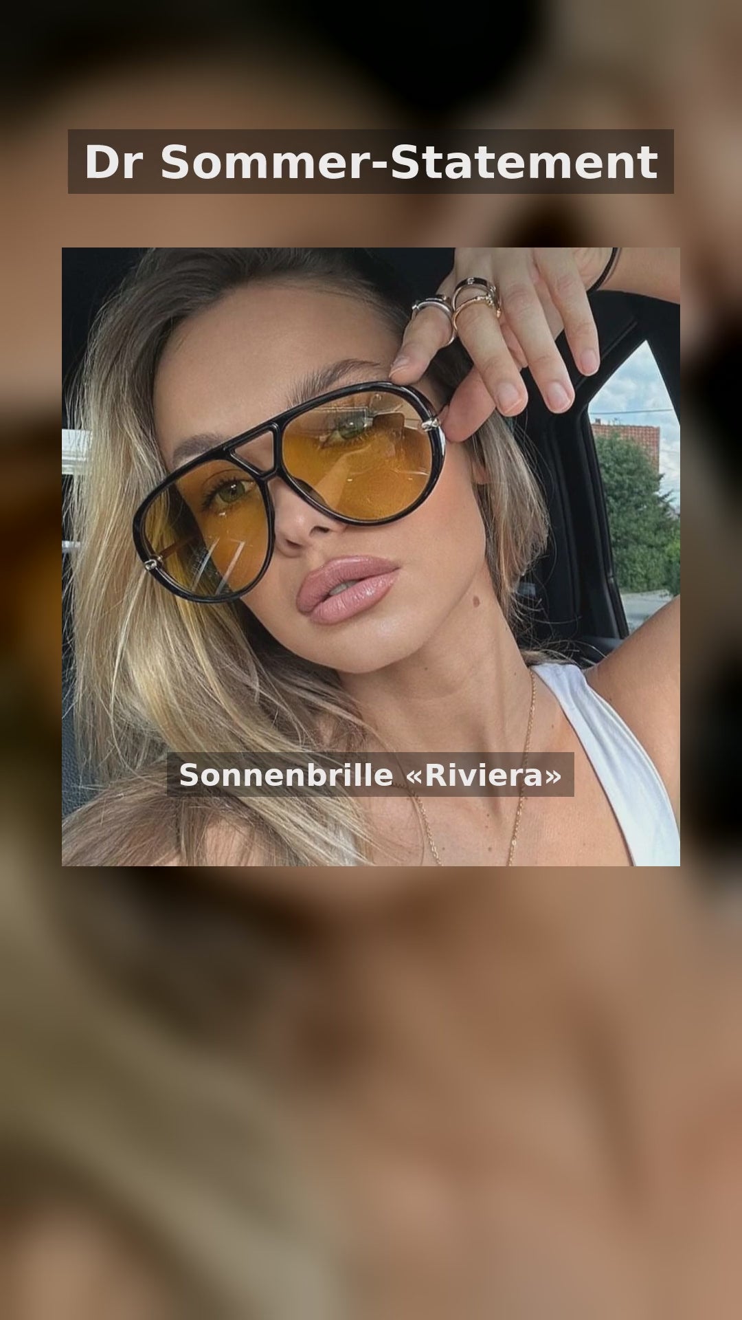 Oversize-Sonnenbrille «Riviera» · getönt, UV400