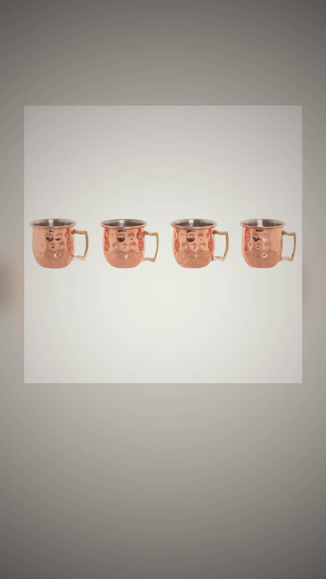 Kupfer-Becher «Mule» · 4er-Set, Edelstahl