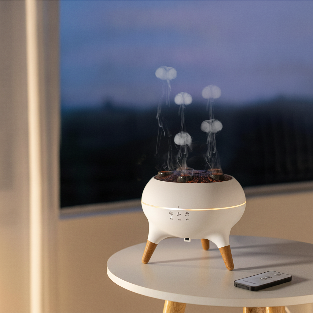 Quallen-Diffuser «Medusa» mit Quallen-Nebel-Effekt und LED