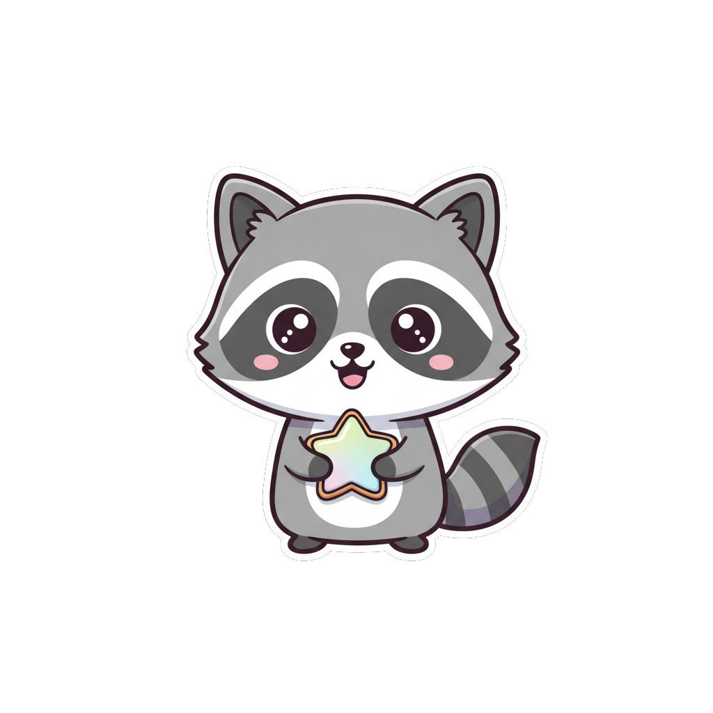 Sticker «Raccoon»