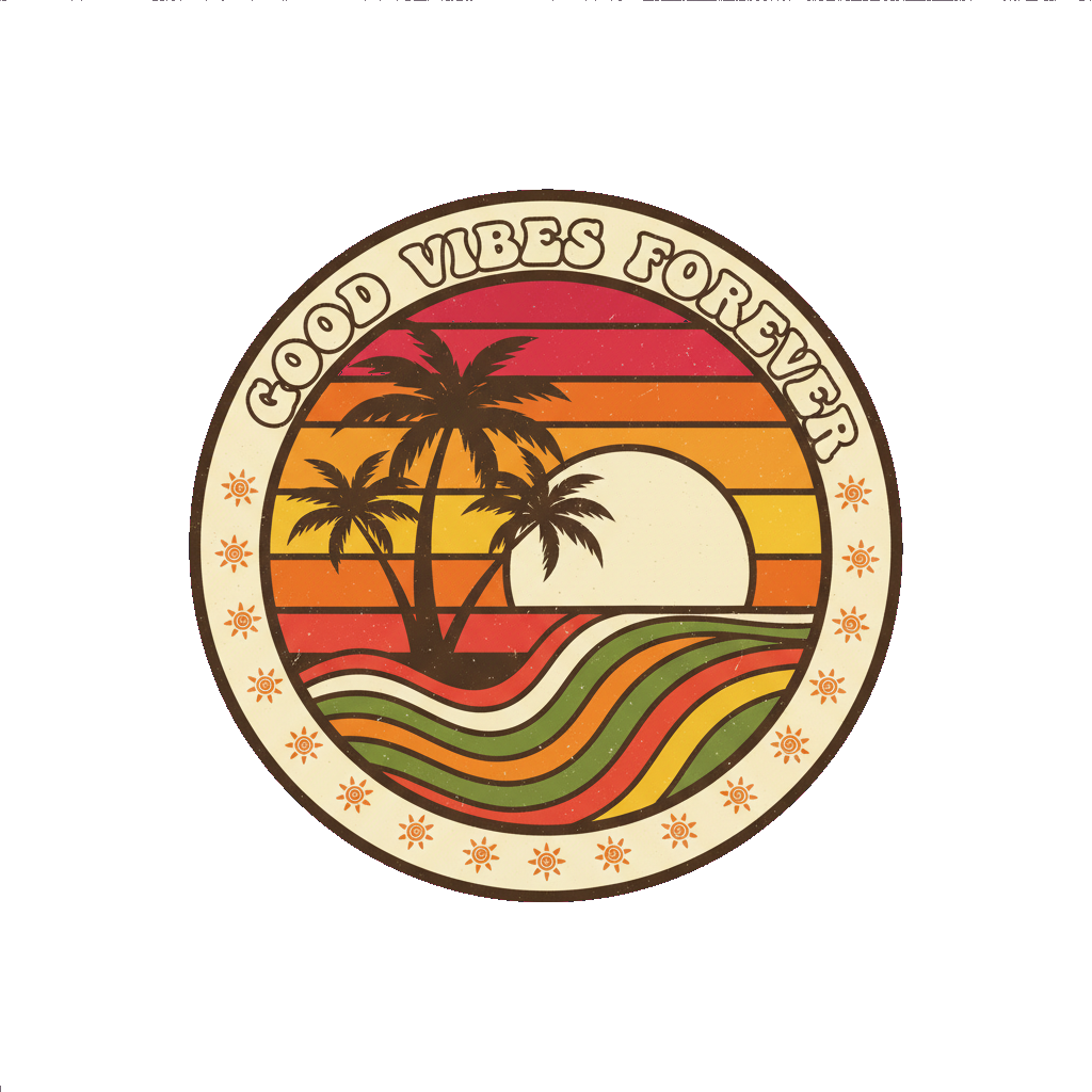 Sticker «Retro Sunset»
