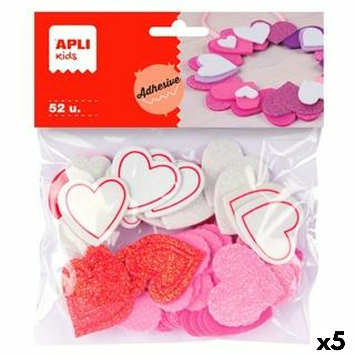 Bunte Moosgummi Herzen: Liebevoll basteln!