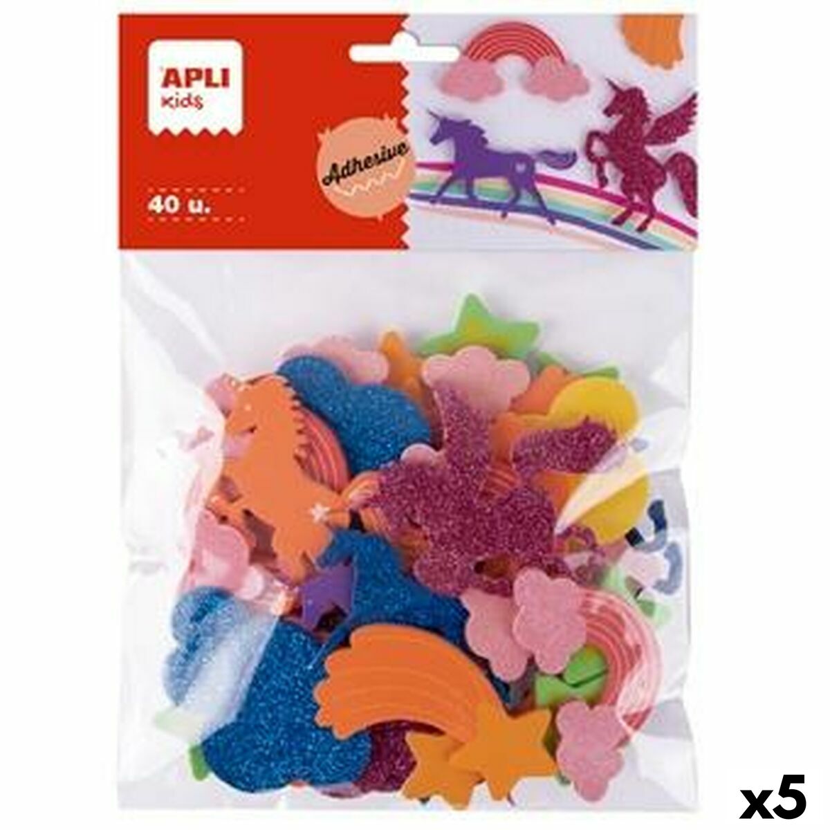 Buntes Moosgummi Einhörner: Magisch basteln!