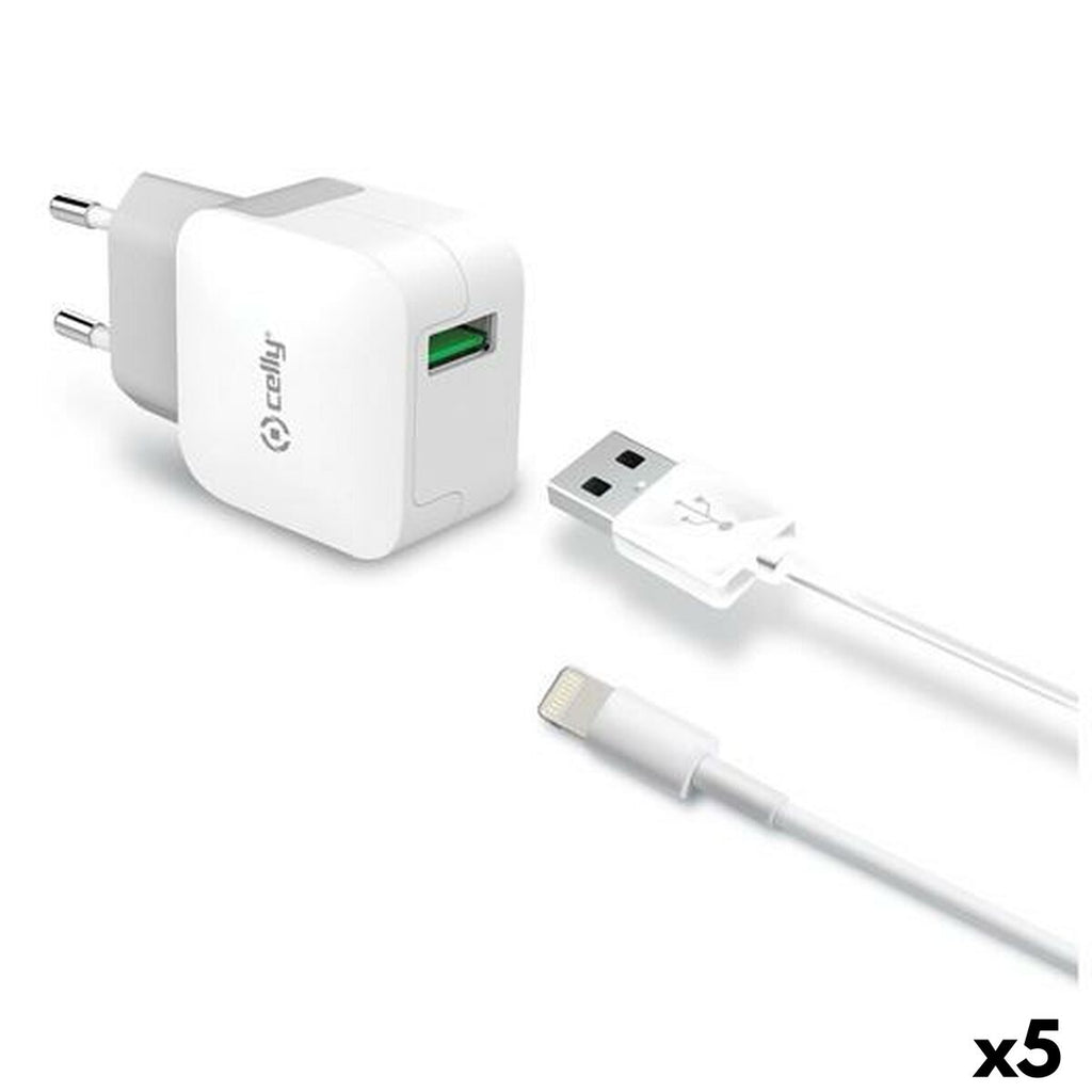 Wandladegerät Celly Weiß 12 W (5 Stück)