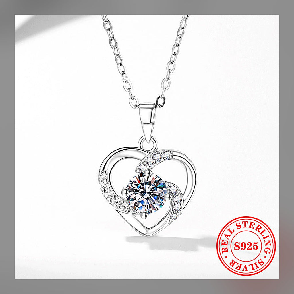 LuxeStyle-Edit · S925 Silber-Halskette «Eternal» – Herz-Anhänger