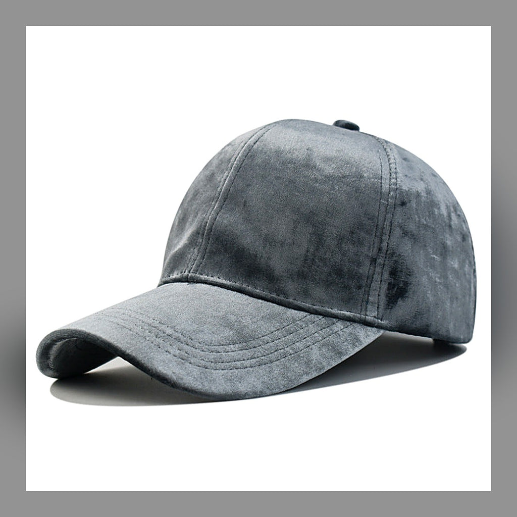 LuxeStyle-Edit · Samt-Cap «Velours» · Retro Baseball-Mütze, verstellbar