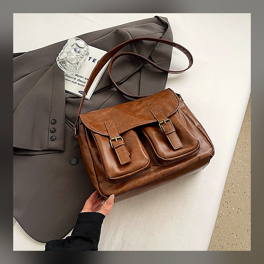 LuxeStyle-Edit · Schultertasche «Milano» – PU-Leder, grosse Kapazität