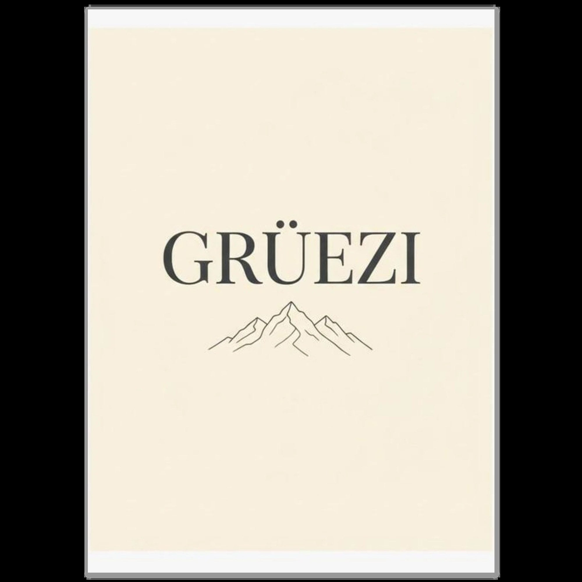 Schweiz-Poster «Grüezi» – Mundart-Kunstdruck – LuxeStyle Schweiz