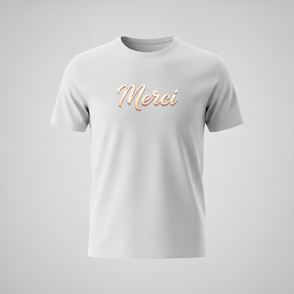 T-Shirt «text-merci»