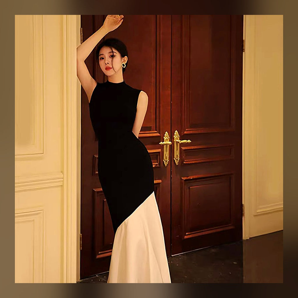 LuxeStyle-Edit · Sommerkleid ärmellos · Damen, tailliert & elegant (Schwarz)