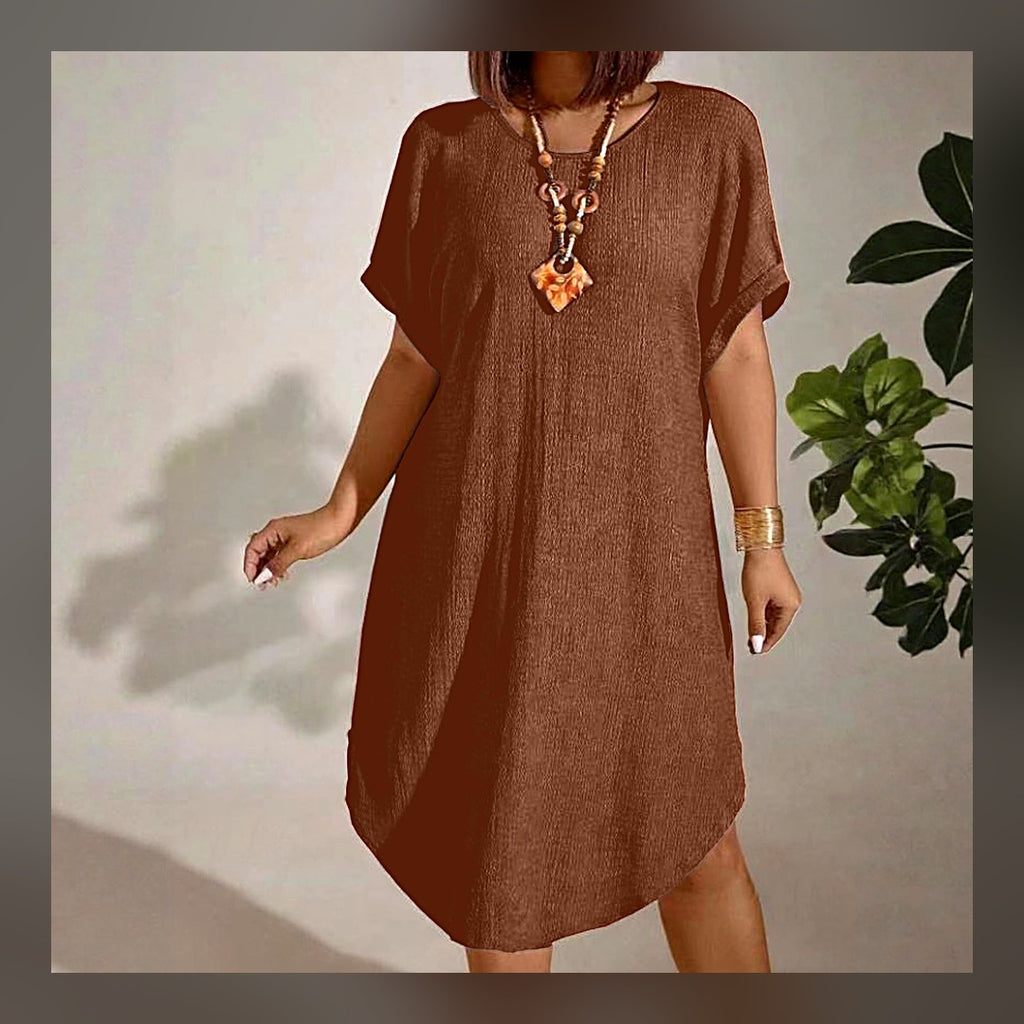 LuxeStyle-Edit · Sommerkleid «Sole» · Casual Midi, Raglan-Ärmel