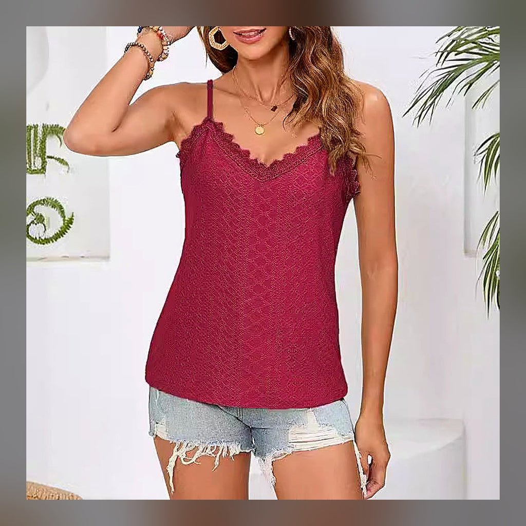 LuxeStyle-Edit · Spitzen-Trägertop «Lacey» – feminines Sommer-Basic