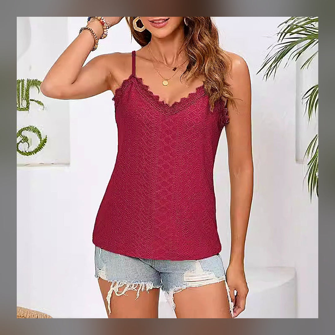 LuxeStyle-Edit · Spitzen-Trägertop «Lacey» – feminines Sommer-Basic