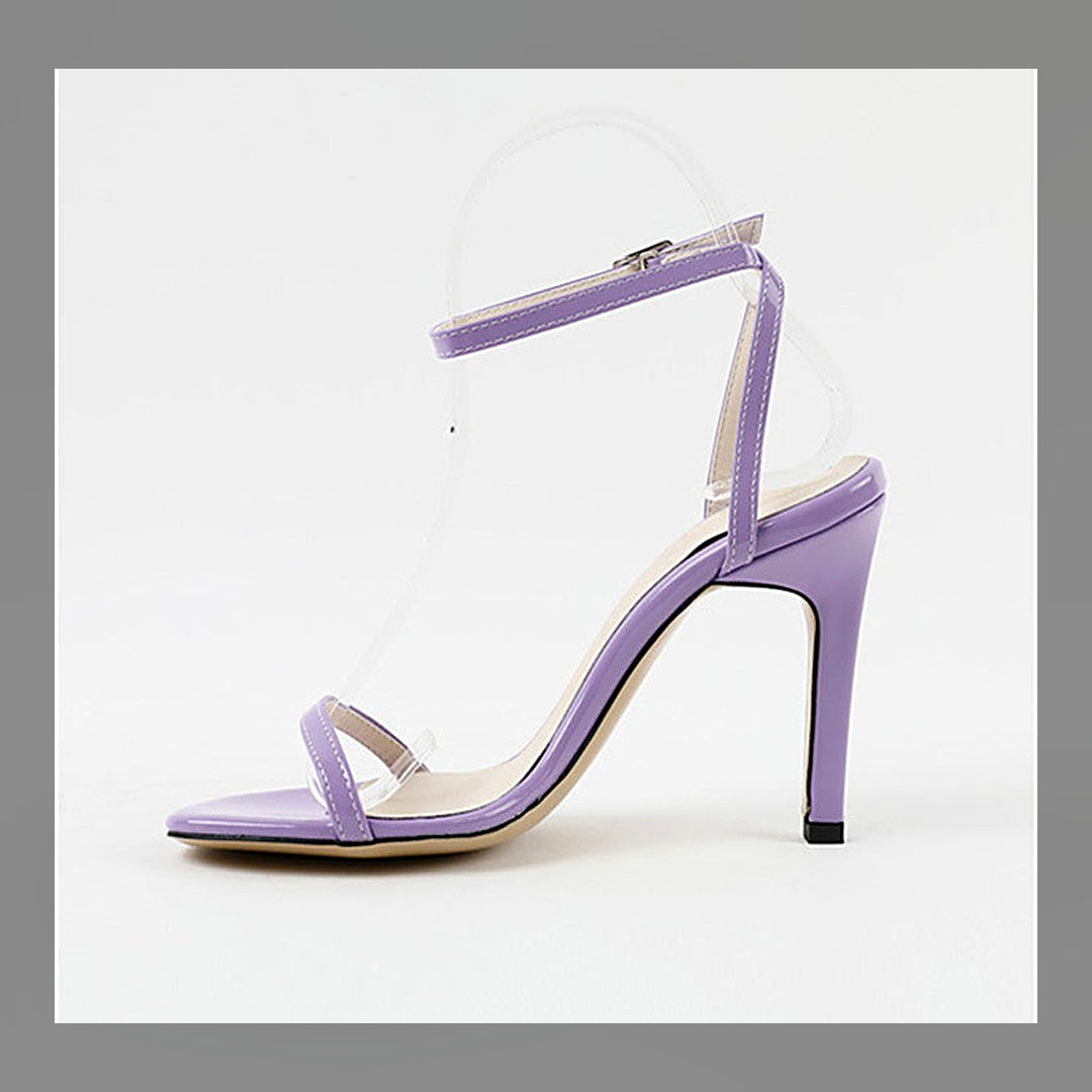 LuxeStyle-Edit · Stiletto-Sandalette «Gala» · Violett, Knöchelriemen
