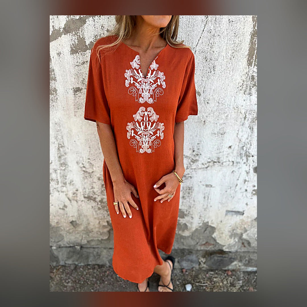 LuxeStyle-Edit · T-Shirt-Kleid «Casa» – locker mit Print