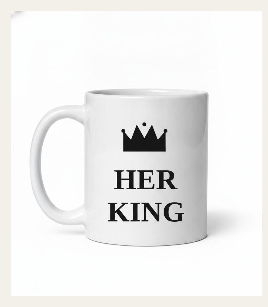 LuxeStyle Her King & His Queen Tassen-Set · 2 Tassen für Verliebte 👑 – Bild 1 – LuxeStyle Schweiz