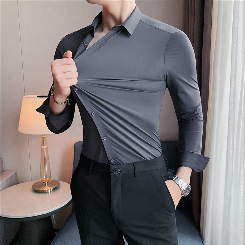 Nahtloses Strickhemd für Herren – Bild 4 | LuxeStyle