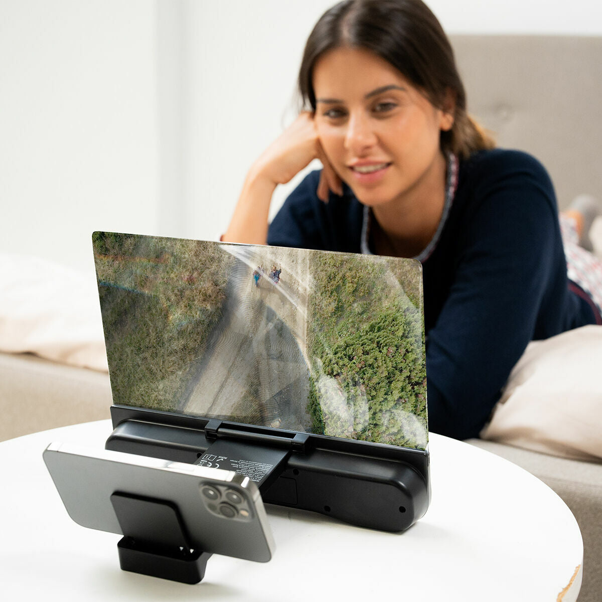 Wiederaufladbarer Bildschirmvergrößerer mit Lautsprecher für Mobiltele