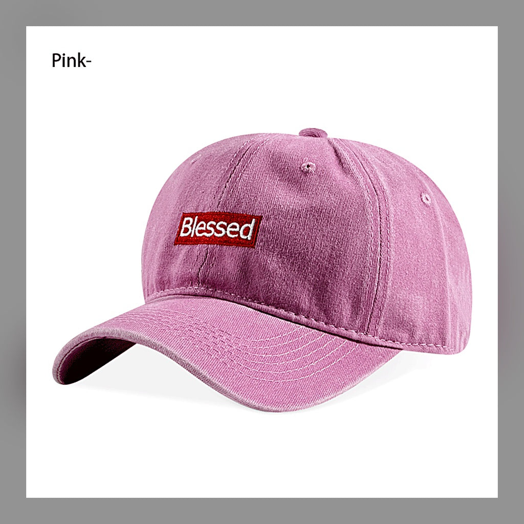 LuxeStyle-Edit · Vintage-Cap «Blessed» – Washed, bestickt (Unisex)