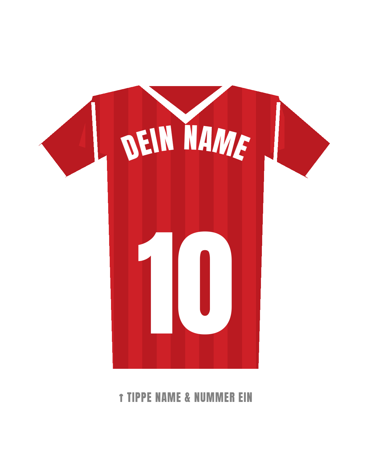 WM-Trikot selbst gestalten Rot – Name und Nummer